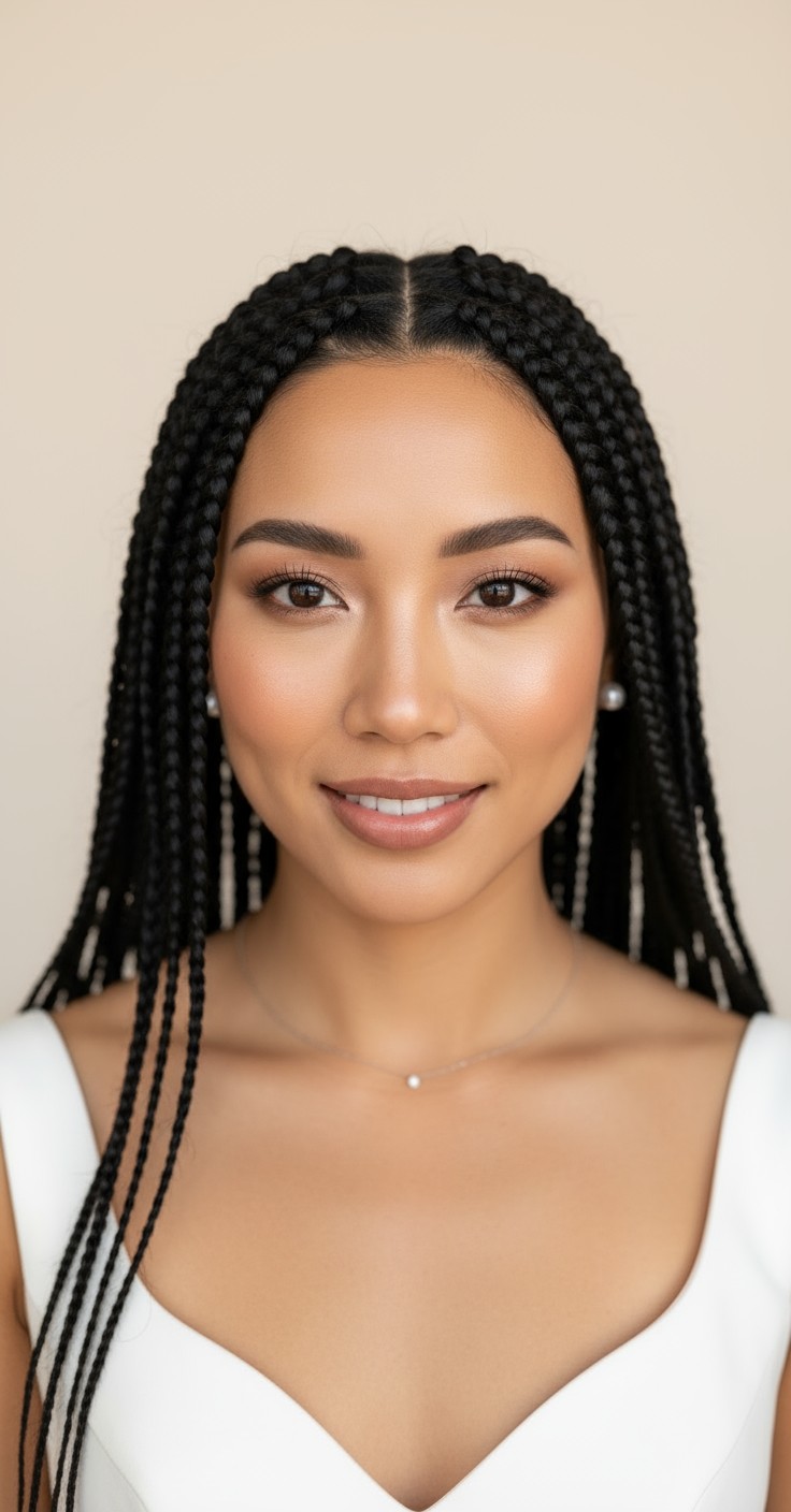 After Large Box Braids